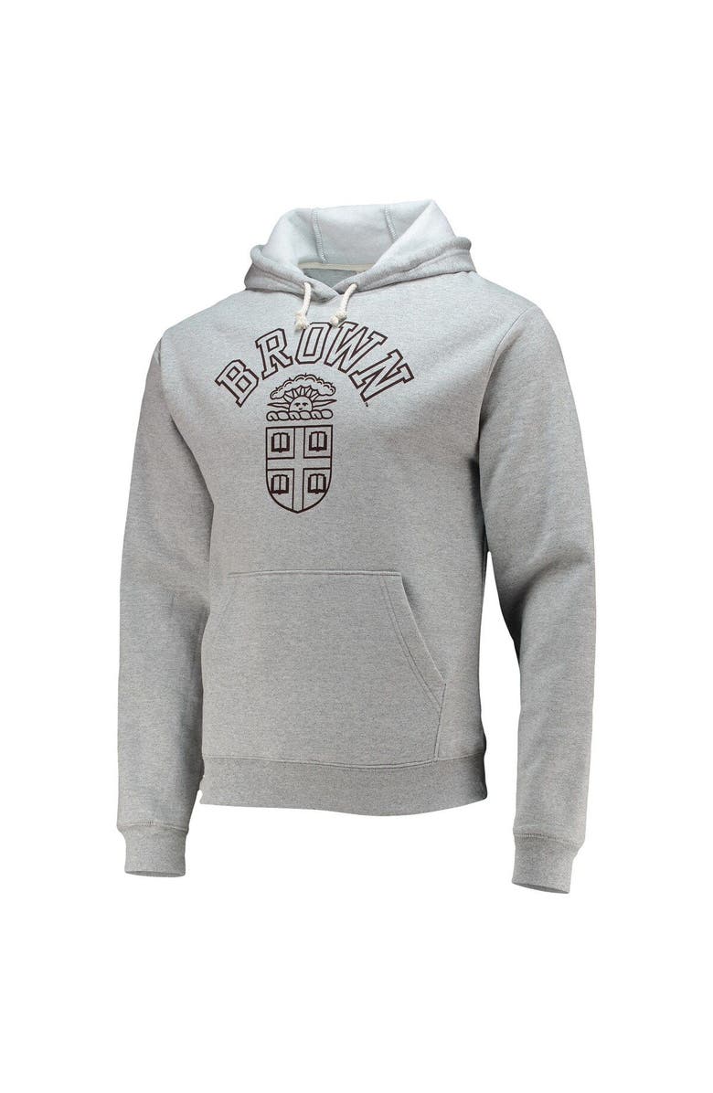 LEAGUE COLLEGIATE WEAR Men's League Collegiate Wear Heathered Gray Brown Bears Seal Neuvo Essential Fleece Pullover Hoodie, Alternate, color, Heather Gray