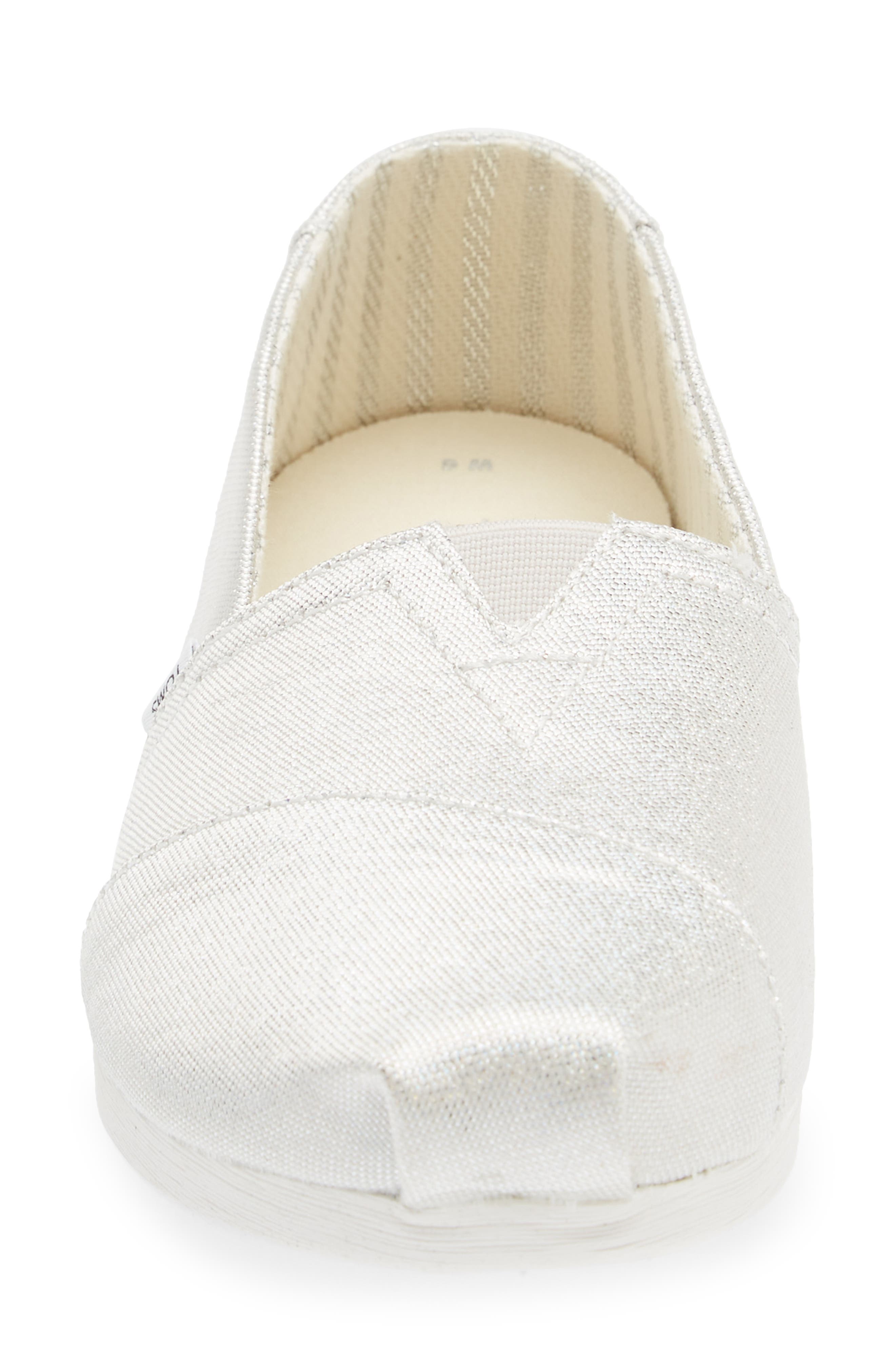 TOMS Alpargata Slip-On, Alternate, color, Silver