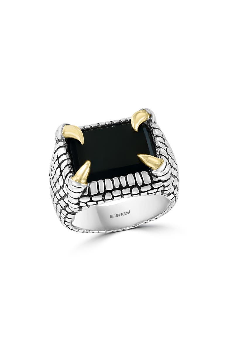 Onyx Claw Prong Ring, Main, color, BLACK