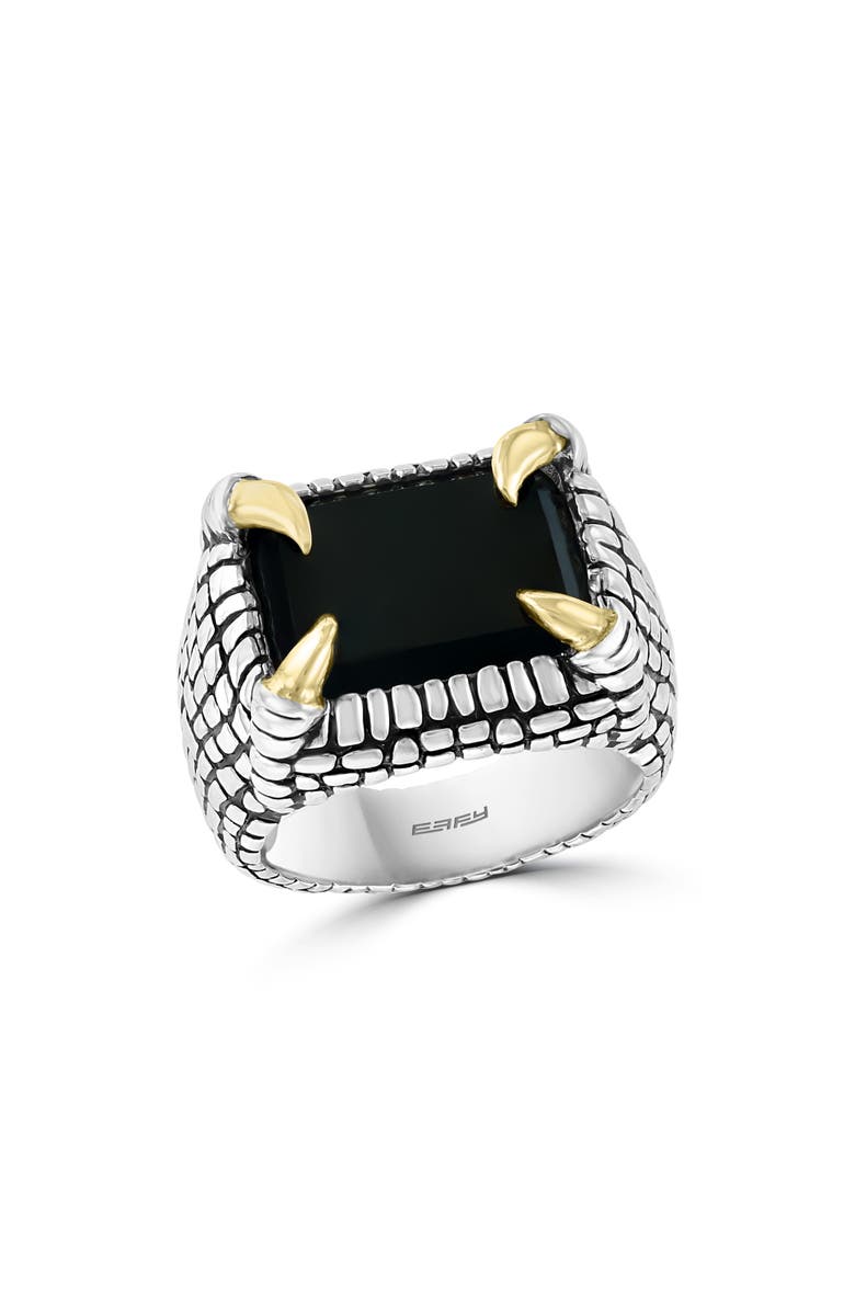 EFFY Onyx Claw Prong Ring, Main, color, Black
