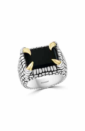 Onyx Claw Prong Ring
