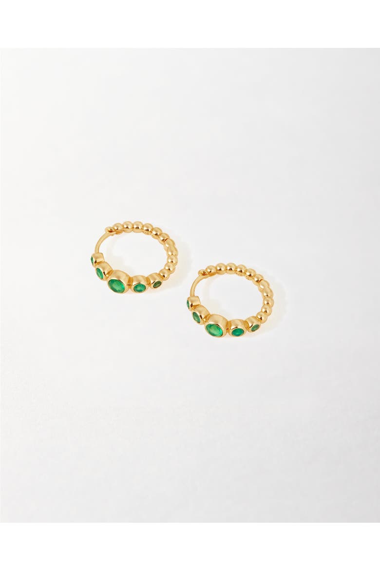 Serena Green Onyx Hoop Earring, Alternate, color, Green Onyx
