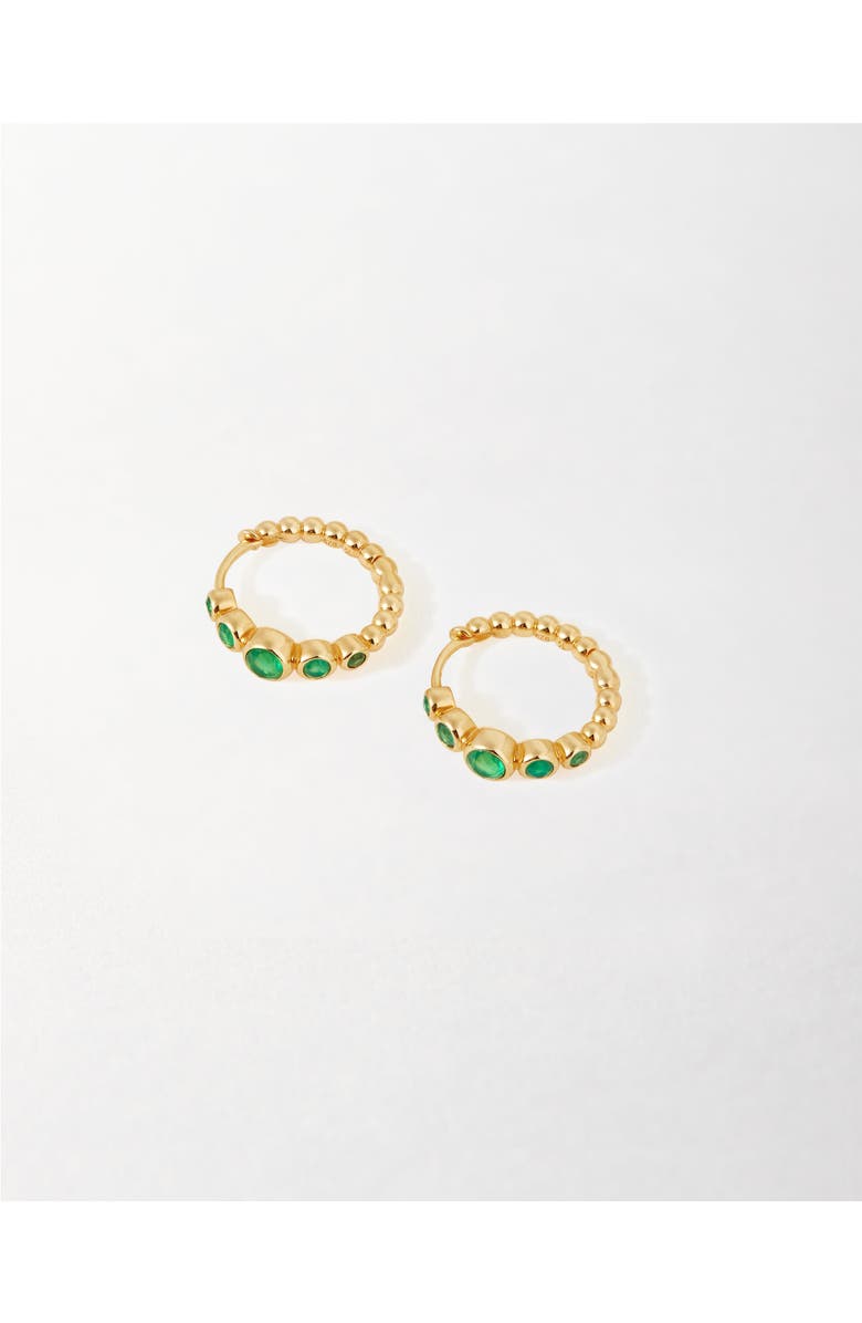 Edge of Ember Serena Green Onyx Hoop Earring, Alternate, color, Green Onyx