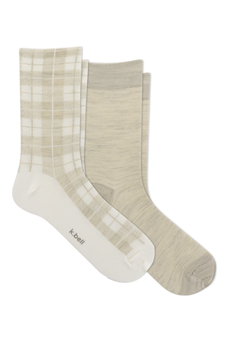2-Pack Crew Socks, Main, color, IVORY