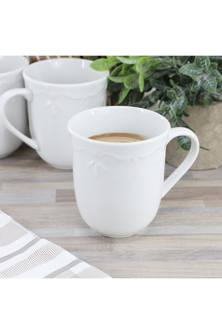 Henryi 6 Piece 12 Ounce Porcelain Mug Set, Alternate, color, White
