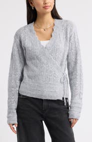 BP. Pointelle Wrap Sweater