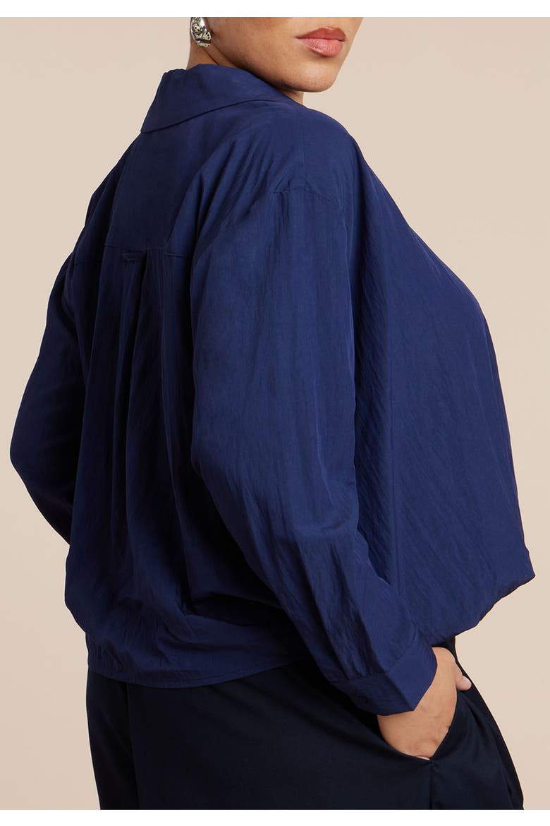 Surplice Collared Top, Alternate, color, NAVY BLAZER