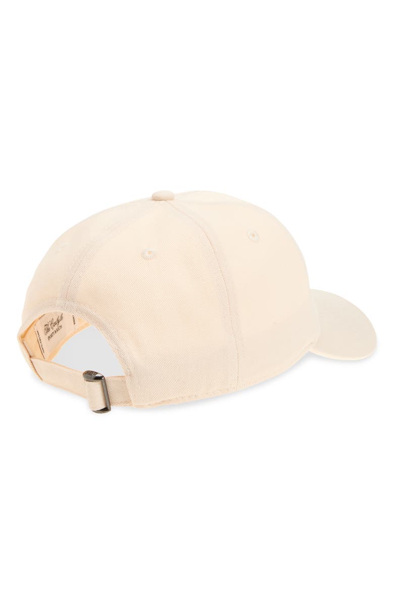Sporty & Rich Carlyle Embroidered Logo Cotton Twill Baseball Cap, Alternate, color,