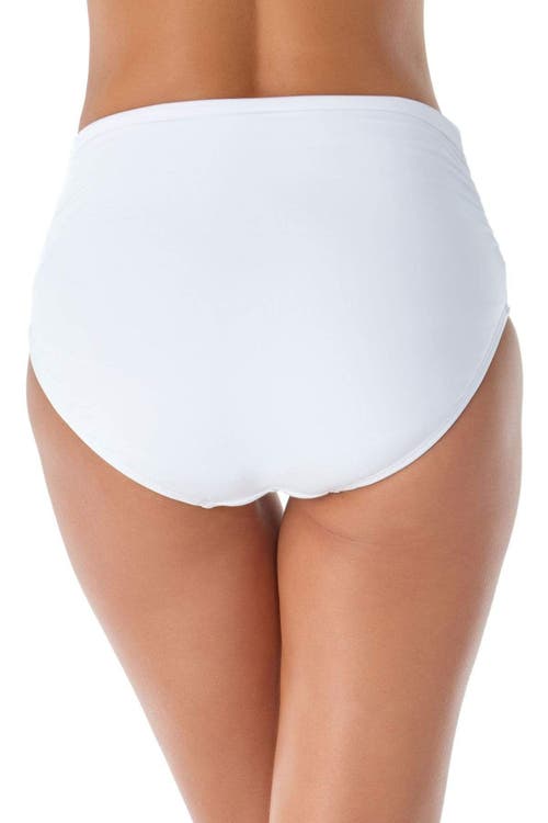 ANNE COLE LIVE IN COLOR CONVERTIBLE HIGH WAIST SHIRRED SWIM BOTTOM 