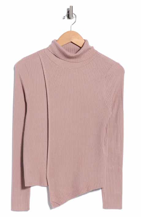 Wrap Neck Ribbed Sweater