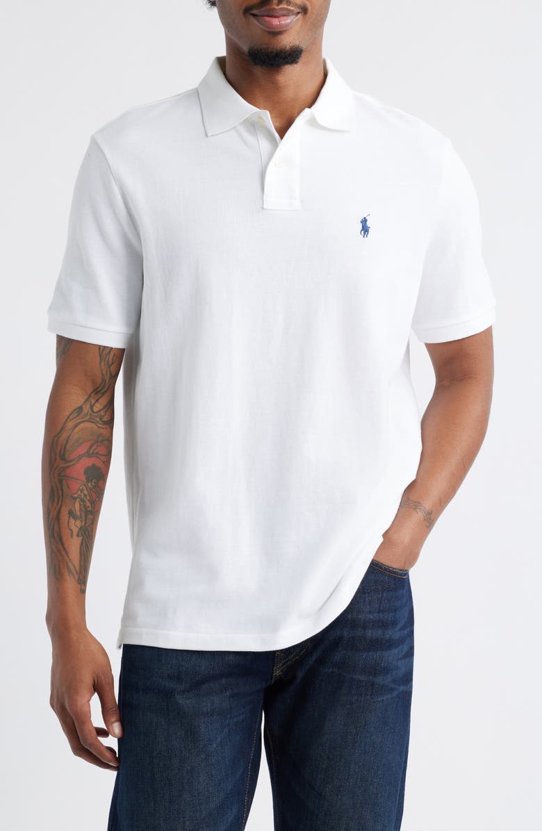 Polo Ralph Lauren Classic Fit Cotton Piqué Polo, Main, color, White