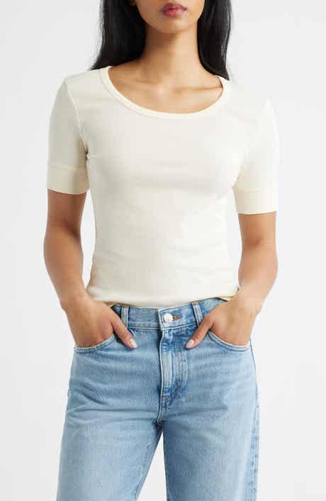 Camiseta Louise Semisheer Cotton Rib T-Shirt