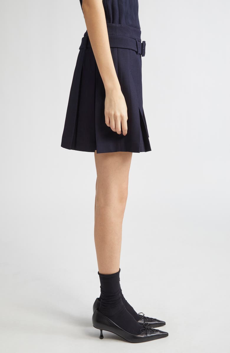 Shushu/Tong Belted Wool & Silk Miniskirt, Alternate, color, 