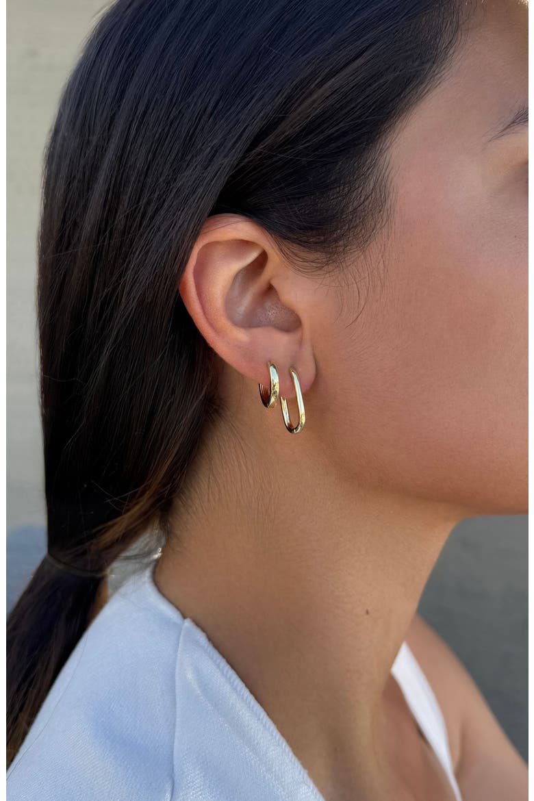 Set of 3 Hoop Earrings, Alternate, color, GOLD