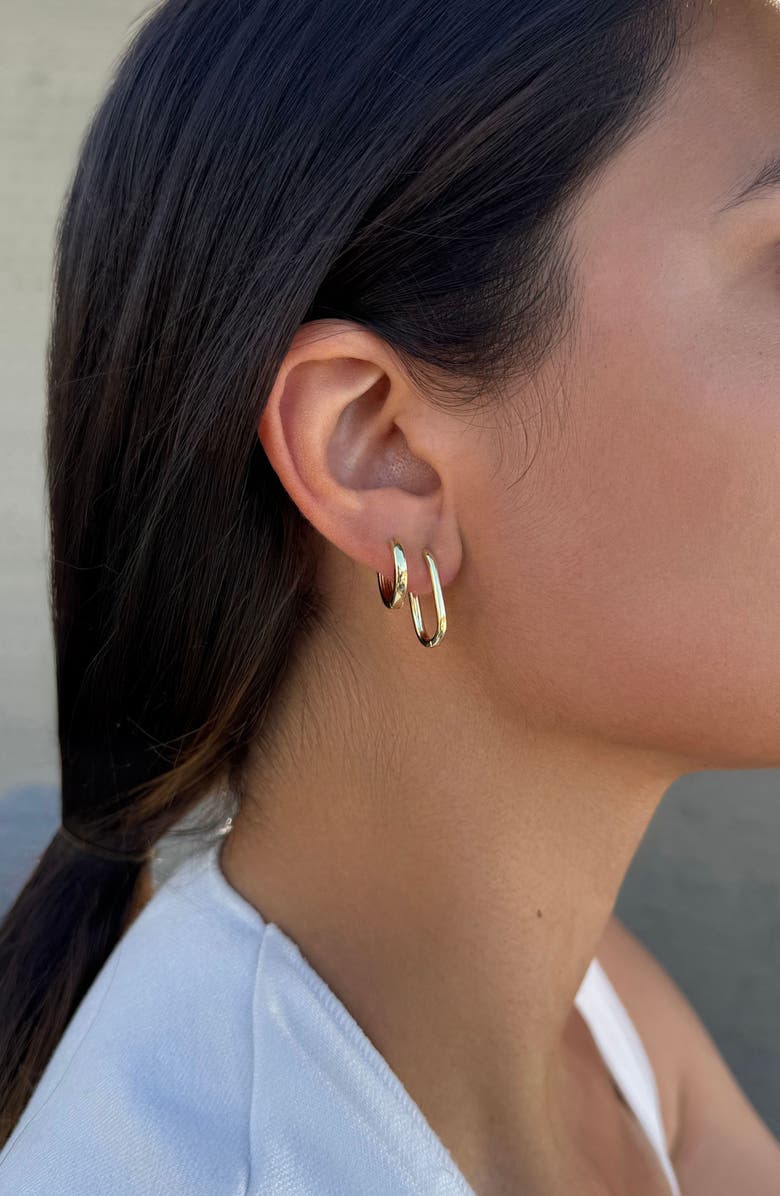 Adornia Set of 3 Hoop Earrings, Alternate, color, Gold