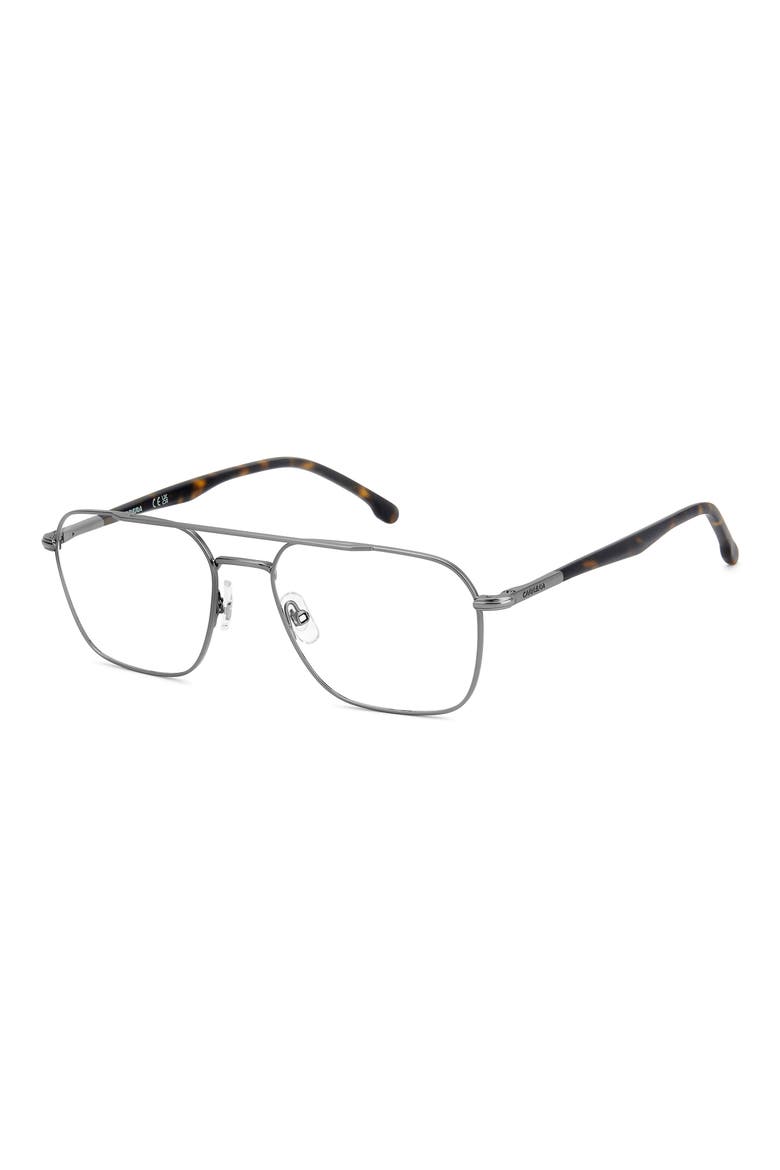 55mm Square Optical Glasses, Alternate, color, MATTE DARK RUTHENIUM HAVANA