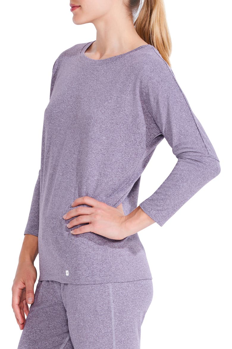 Brushed Flow Dolman Sleeve Top, Alternate, color, PLUM