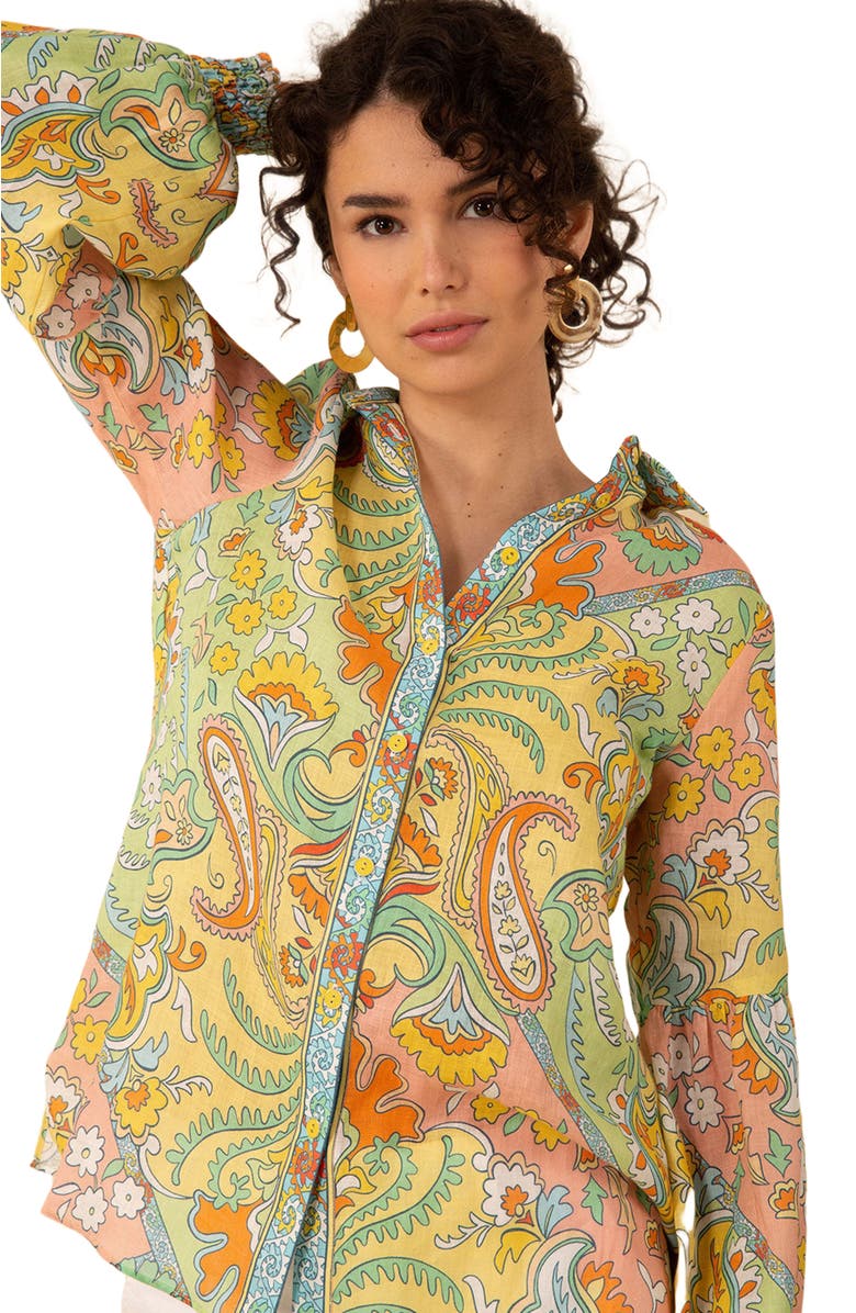 Hale Bob Marley Linen Top, Alternate, color,