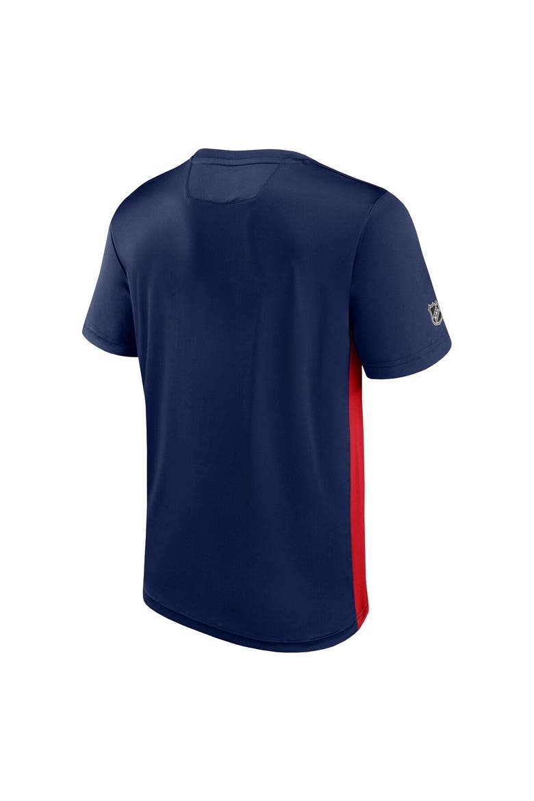 Men's Fanatics Branded Navy/Red Washington Capitals Authentic Pro Rink Tech T-Shirt, Alternate, color, Navy