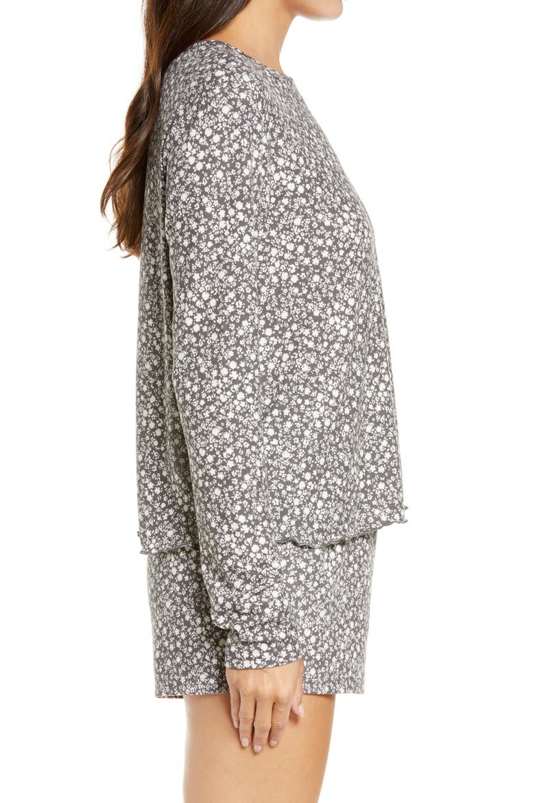 Shortie Pajamas, Alternate, color, GREY PAVEMENT SWEETEST DITSY