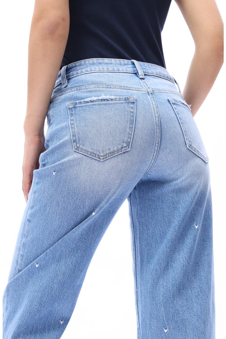 Flora Mid Rise Barrel Leg Jeans, Alternate, color, MEDIUM BLUE