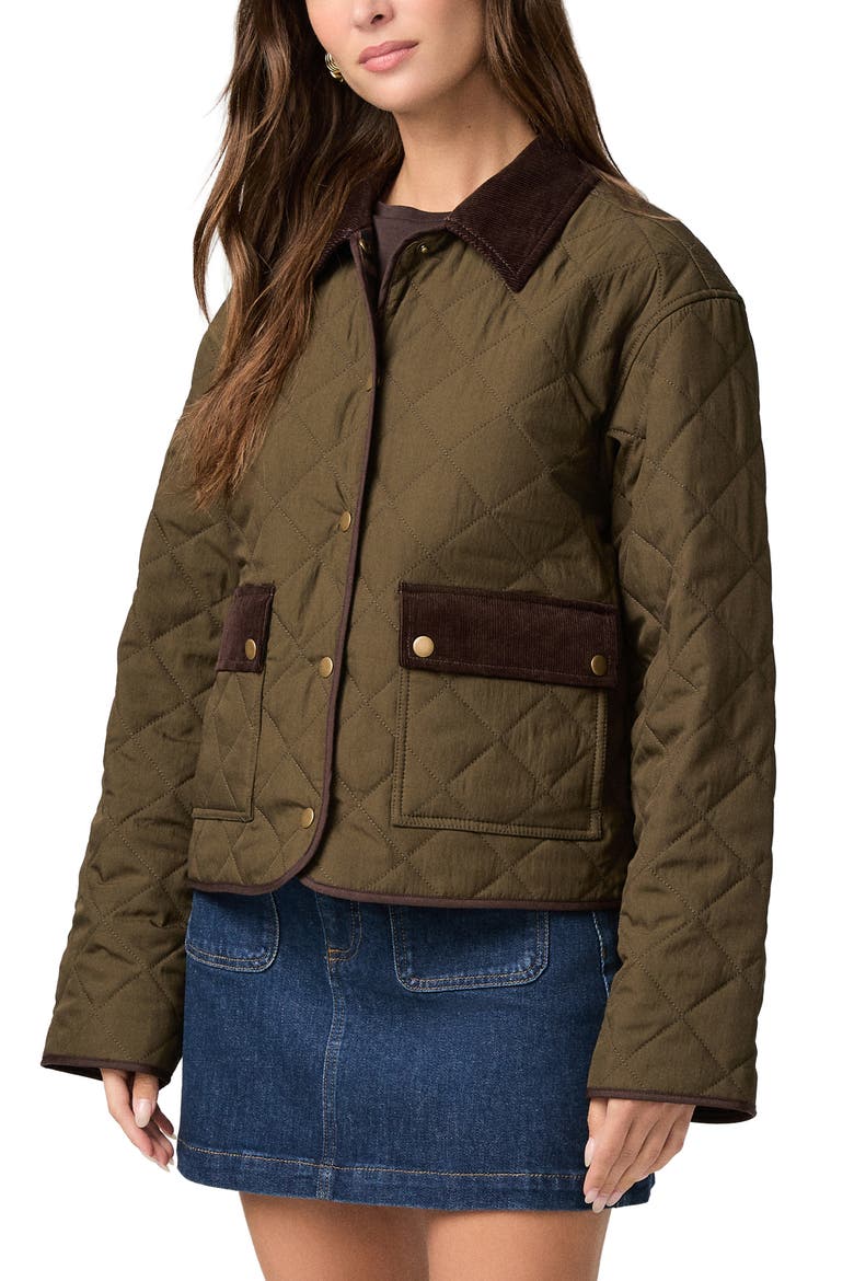 Caleb Quilted Utility Jacket, Alternate, color, FERN
