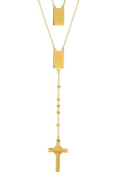 Men's Sacred Heart 18k Gold Plated Pendant Necklace
