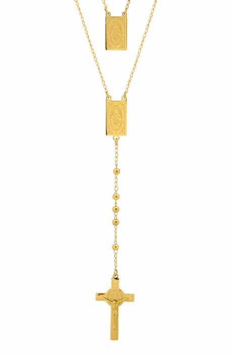 Men's Sacred Heart 18k Gold Plated Pendant Necklace