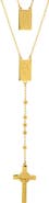 HMY JEWELRY Men's Sacred Heart 18k Gold Plated Pendant Necklace