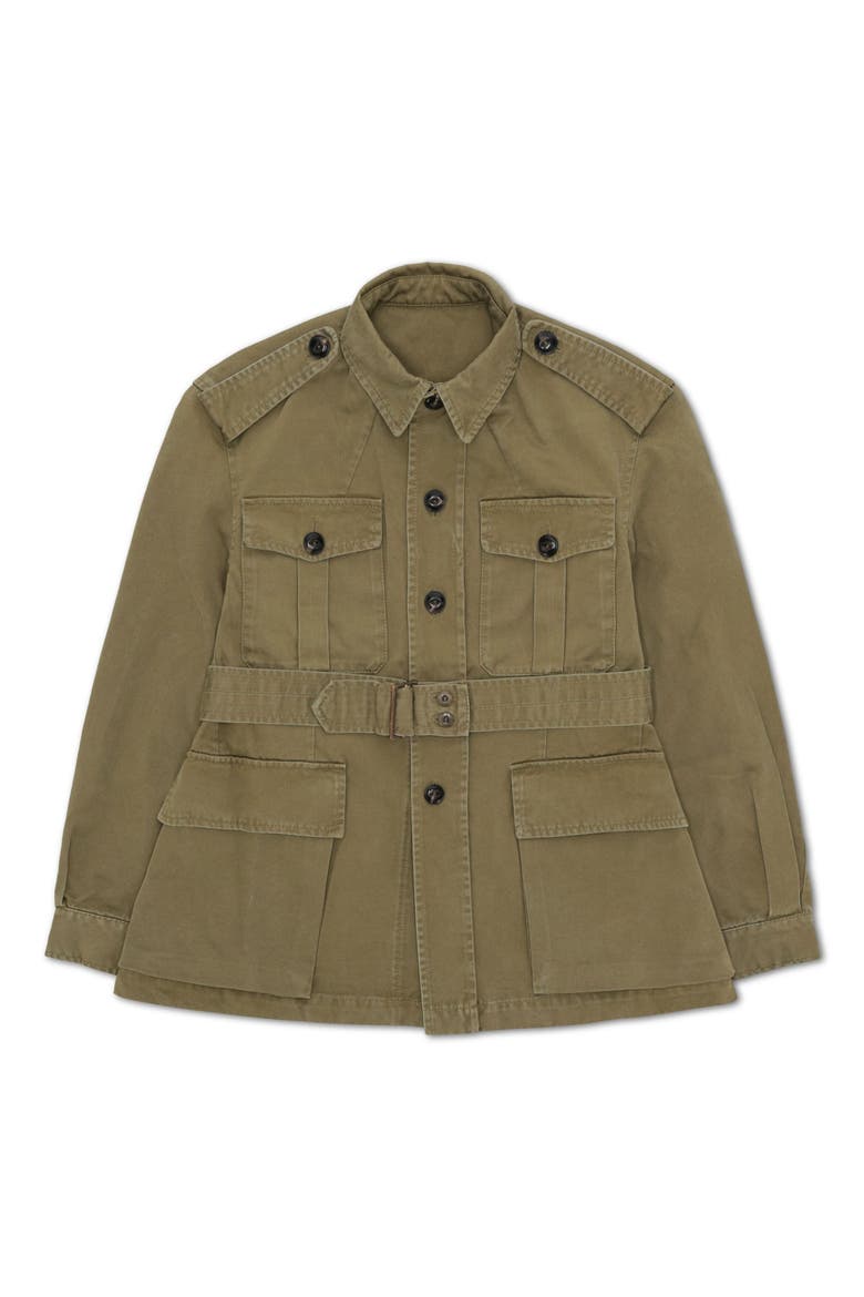 WMadison Sahariana Cotton Jacket, Main, color, Green
