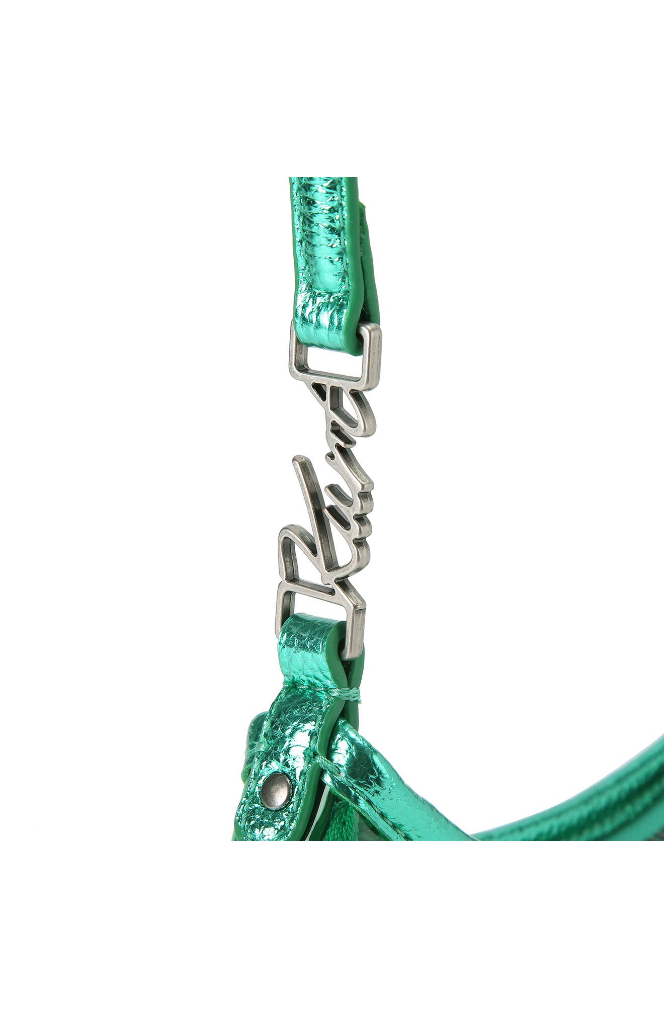 Kurt Geiger London Mini Kurt Transparent Shoulder Bag, Alternate, color, Turquoise Green