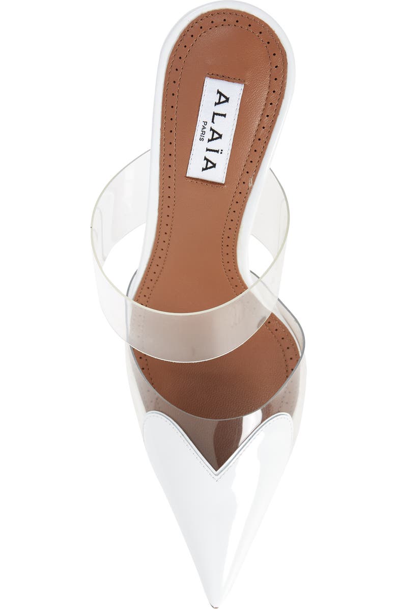 Alaïa High Love Heart Pointed Toe Mule, Alternate, color,