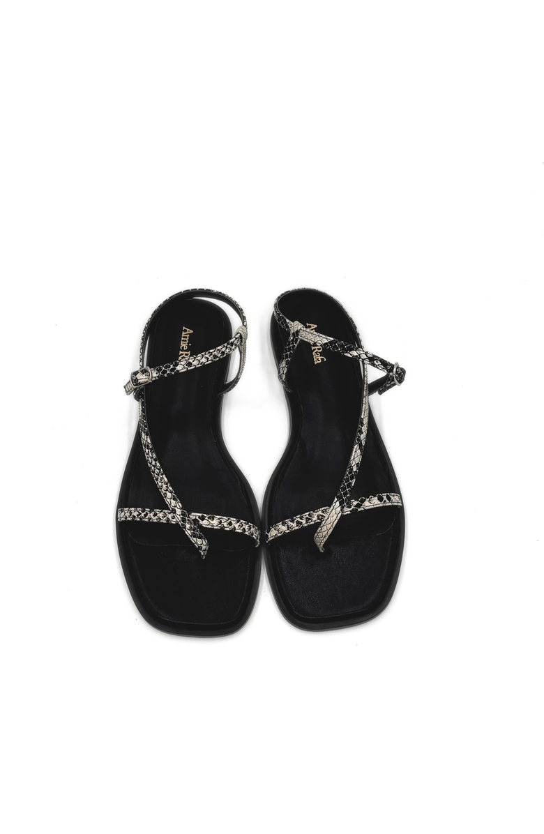 Amie Rafa Maxy Asymmetric T-Strap Sandal, Alternate, color, Snake