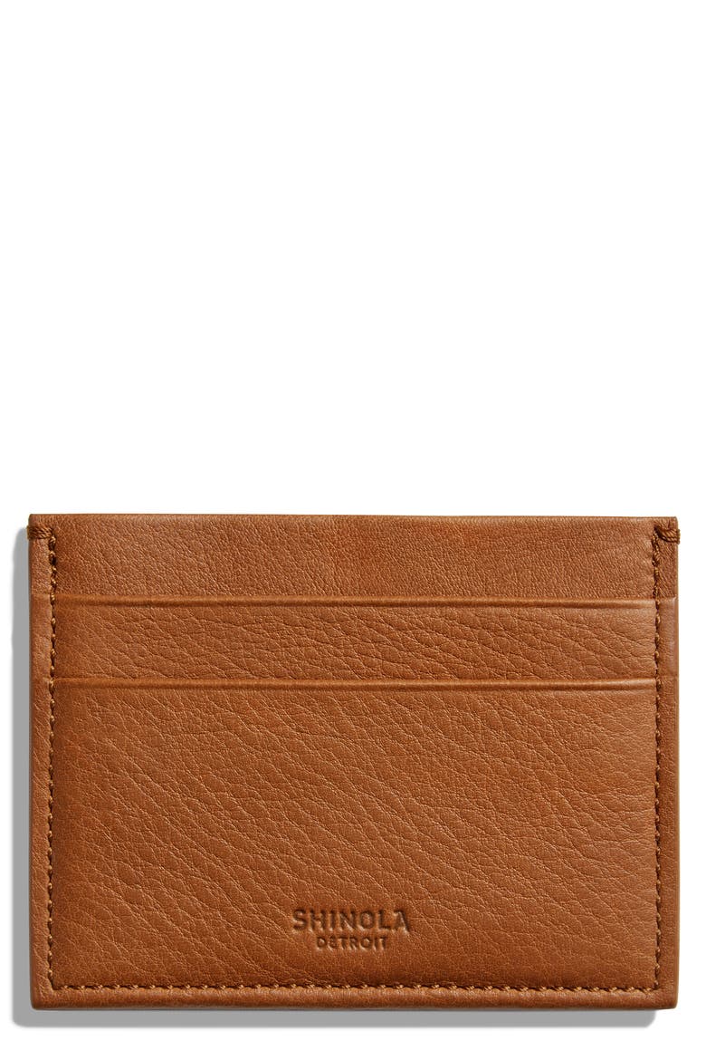 Leather Card Case, Main, color, TAN