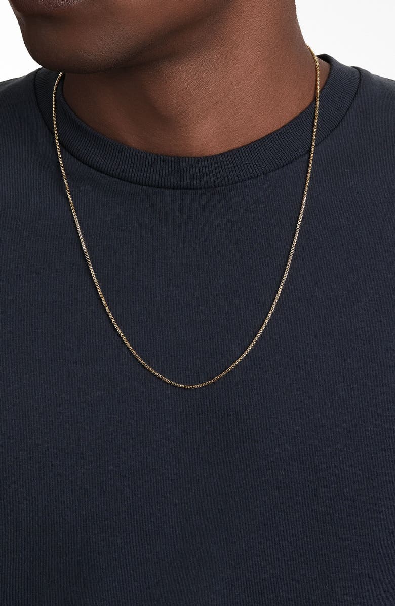 David Yurman Men's 18k Gold Box Chain Necklace, Alternate, color, Yellow Gold
