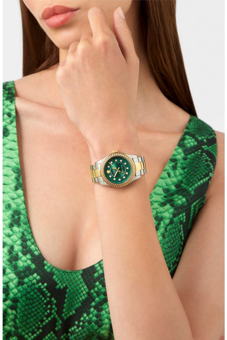 Queen Bracelet Watch, 36mm, Alternate, color, TWO TONE