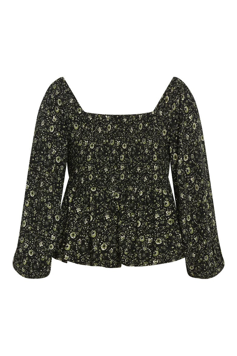 Dahlia Peasant Top, Alternate, color, OLIVE DITSY