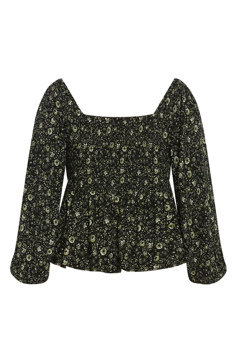 City Chic Dahlia Peasant Top, Alternate, color, 