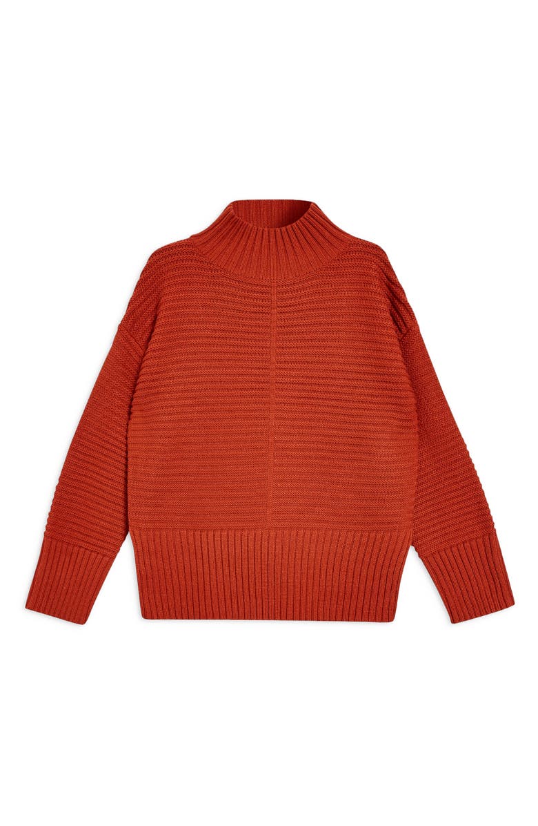 Topshop Mock Neck Sweater, Alternate, color,