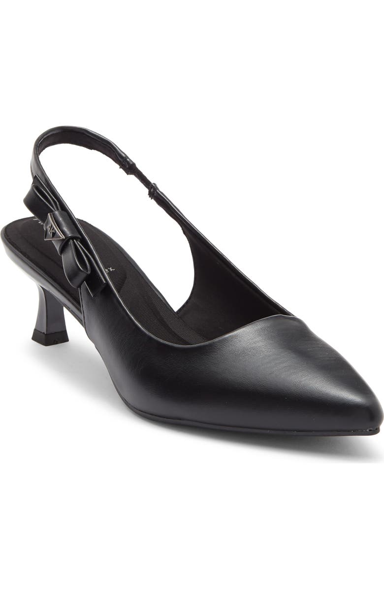 Anne Klein Ibbey Slingback Pump, Main, color, Black Pu