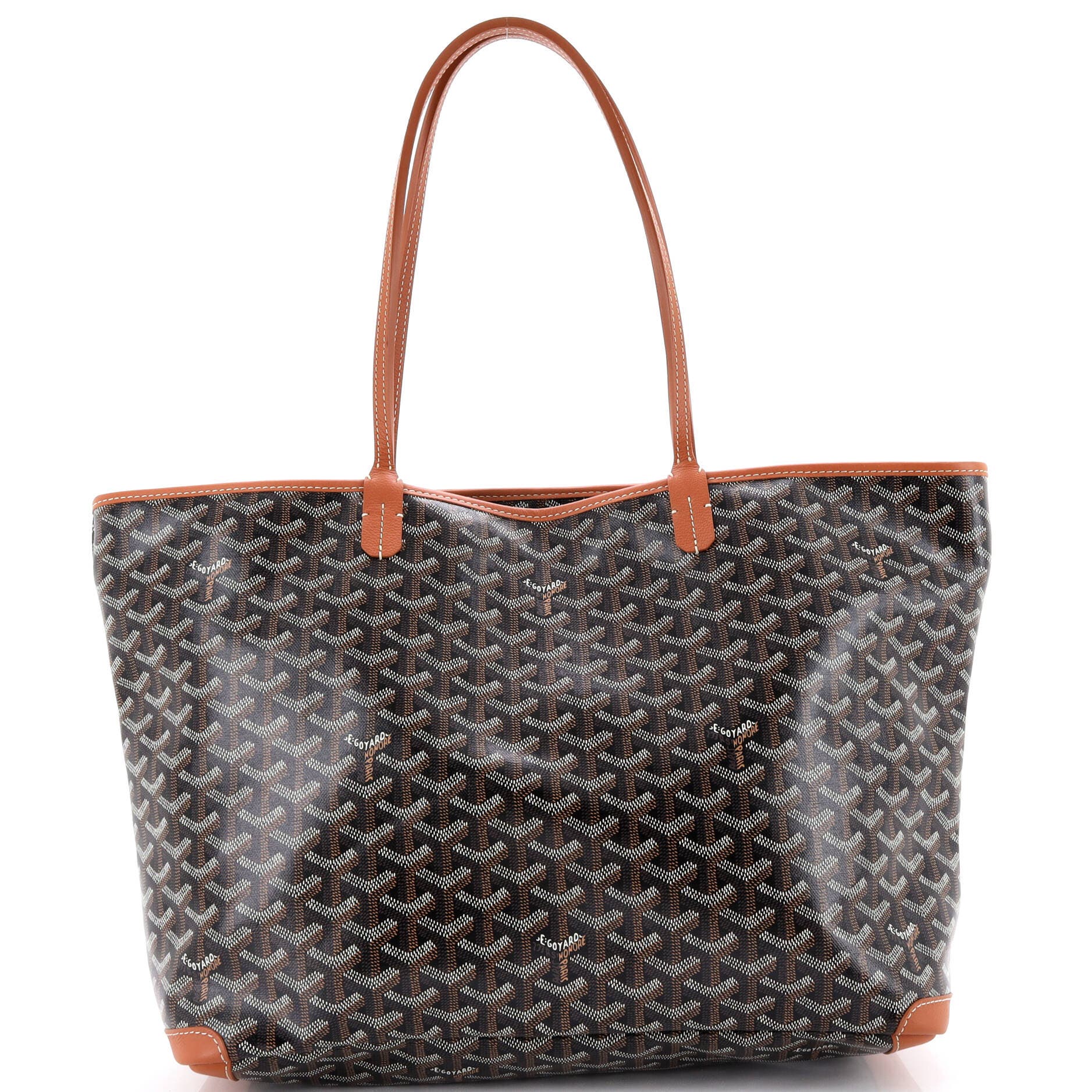Pre-Owned Goyard Artois Tote Coated Canvas MM, Main, color, Black