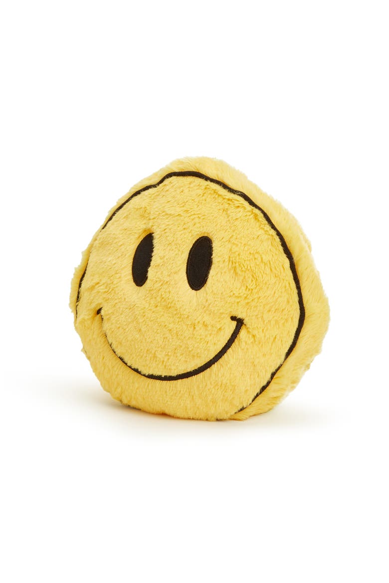 Smiley Face Plush Toy, Main, color, Light Yellow