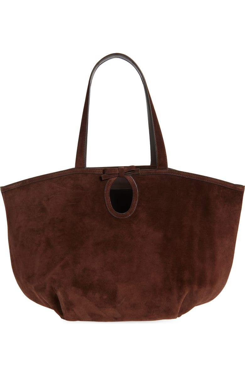Reformation Large Regina Tote, Main, color, Espresso Suede