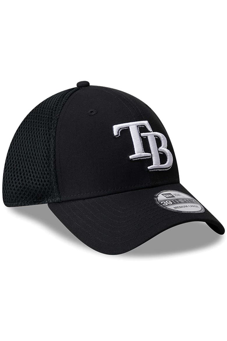 Men's New Era Tampa Bay Rays Neo 39THIRTY Flex Hat, Alternate, color, Black