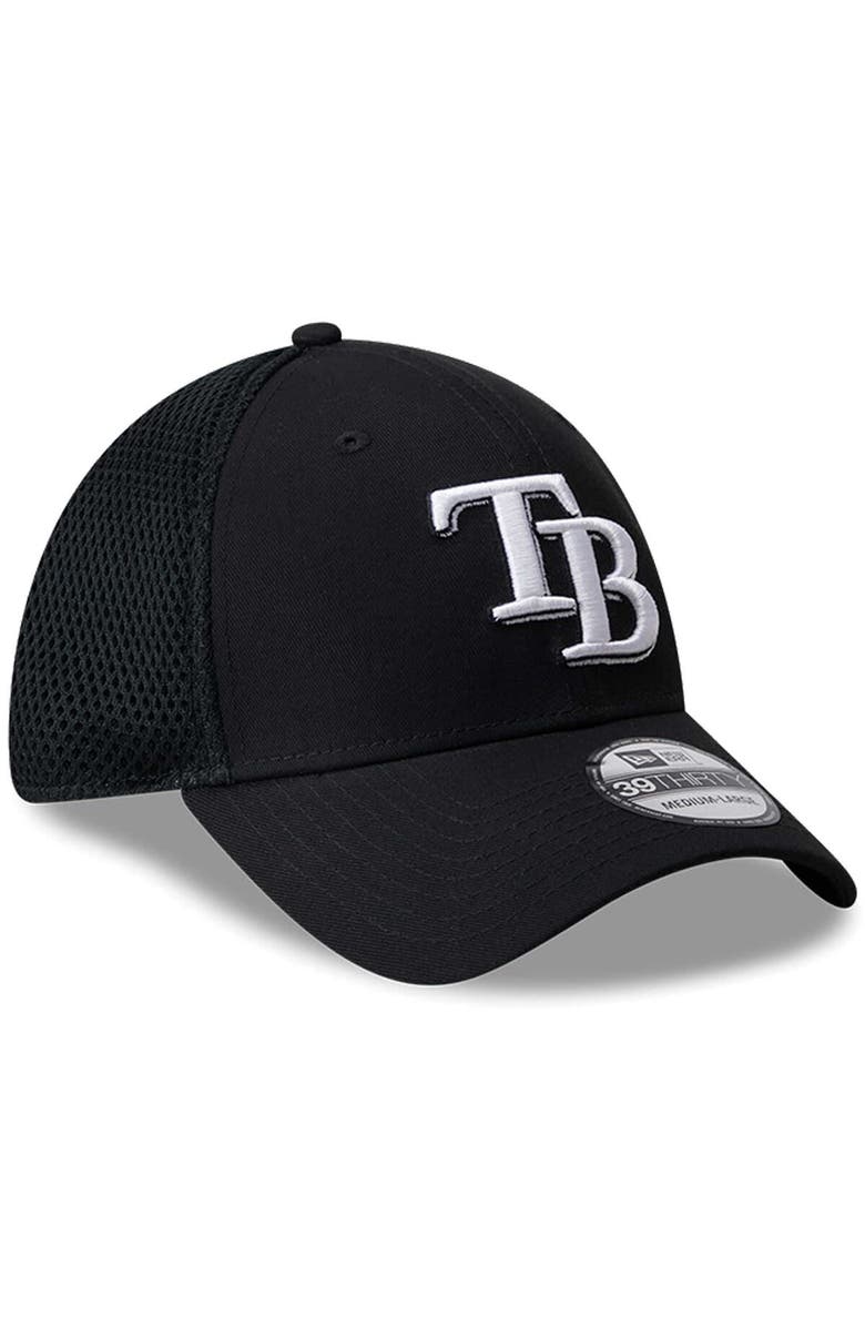 New Era Men's New Era Tampa Bay Rays Neo 39THIRTY Flex Hat, Alternate, color, Black