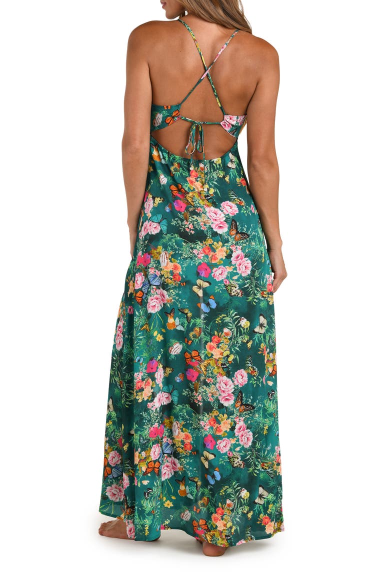 Geneva Crepe Cover-Up Maxi Sundress, Alternate, color, GREEN MULTI