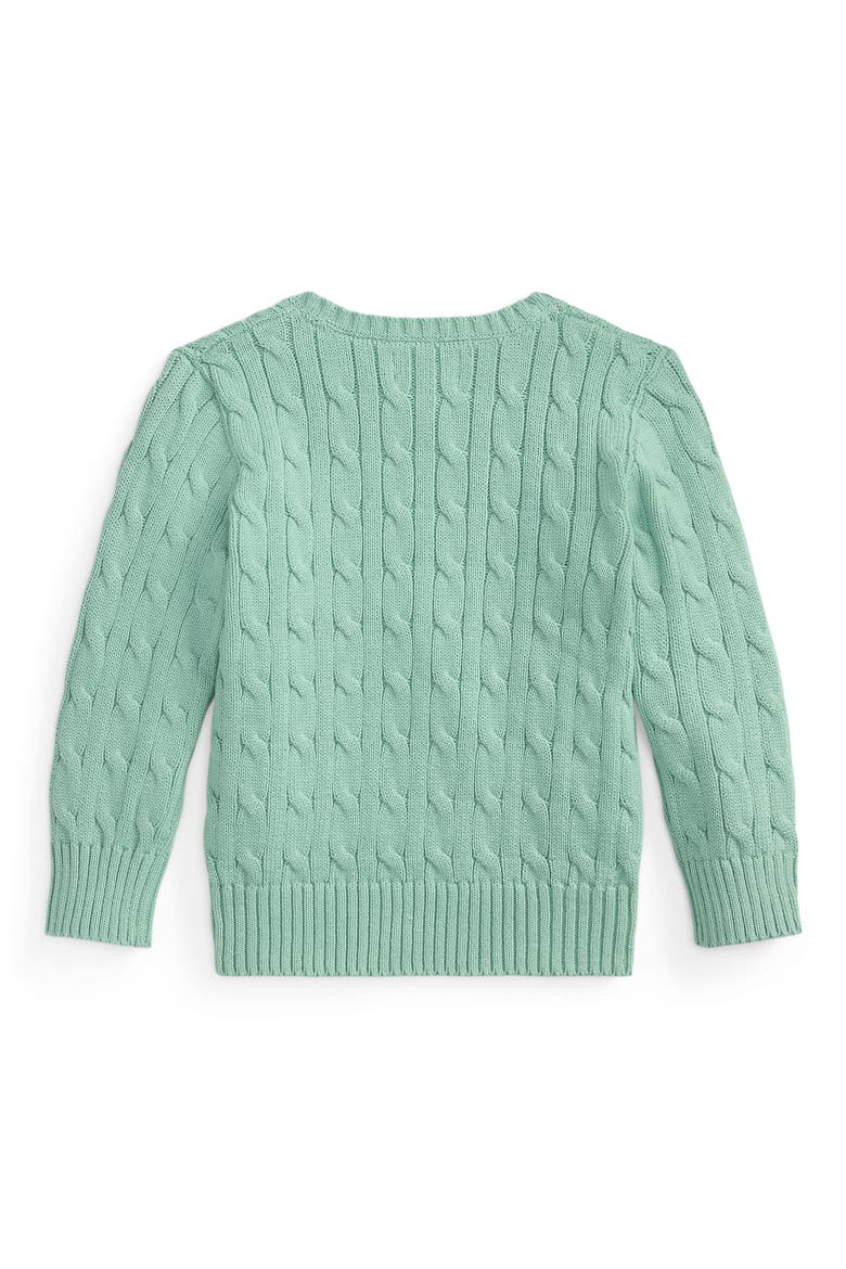 Kids' Cable Stitch Sweater, Alternate, color, CELADON
