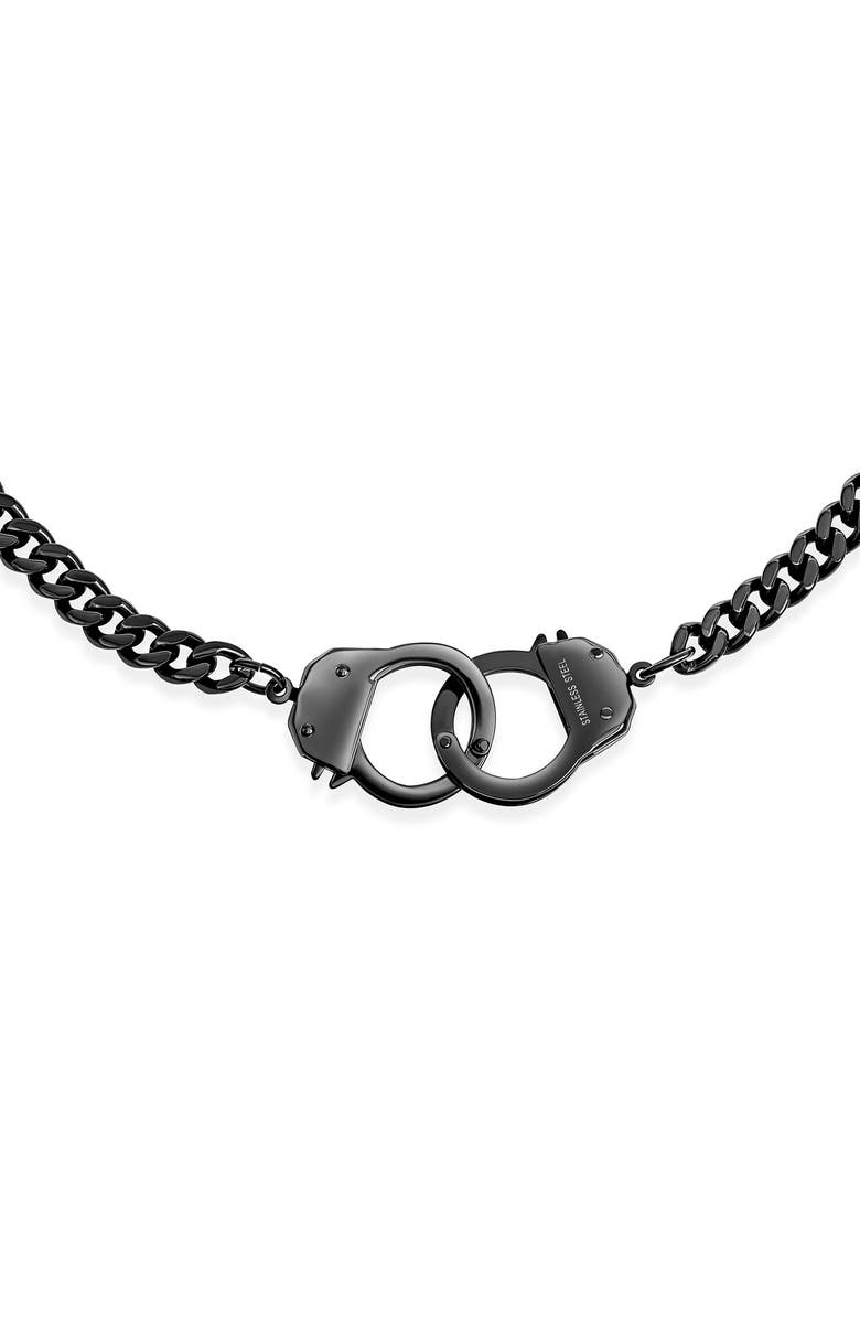 BLING JEWELRY Partners in Crime Handcuff Necklace, Alternate, color, 
