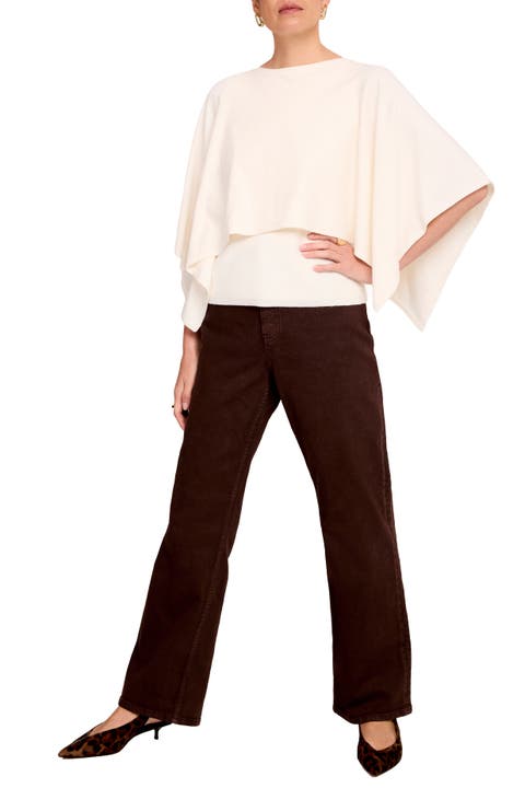 Layered Poncho Knit Top