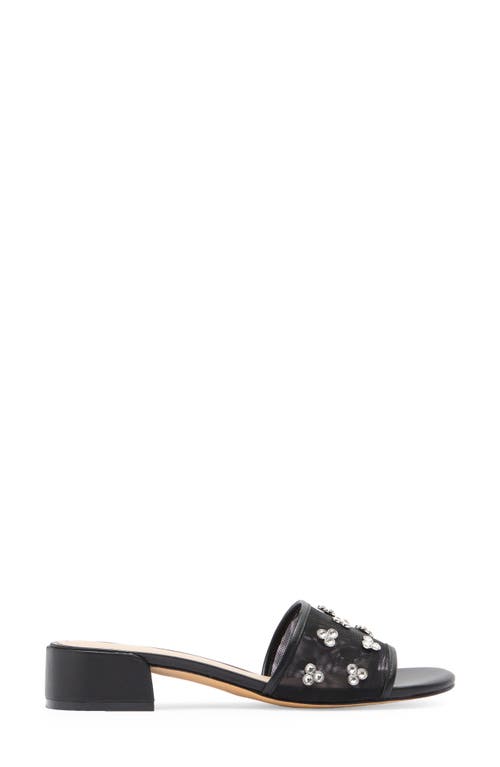 Stuart Weitzman Tammy Crystal Slide Sandal In Black